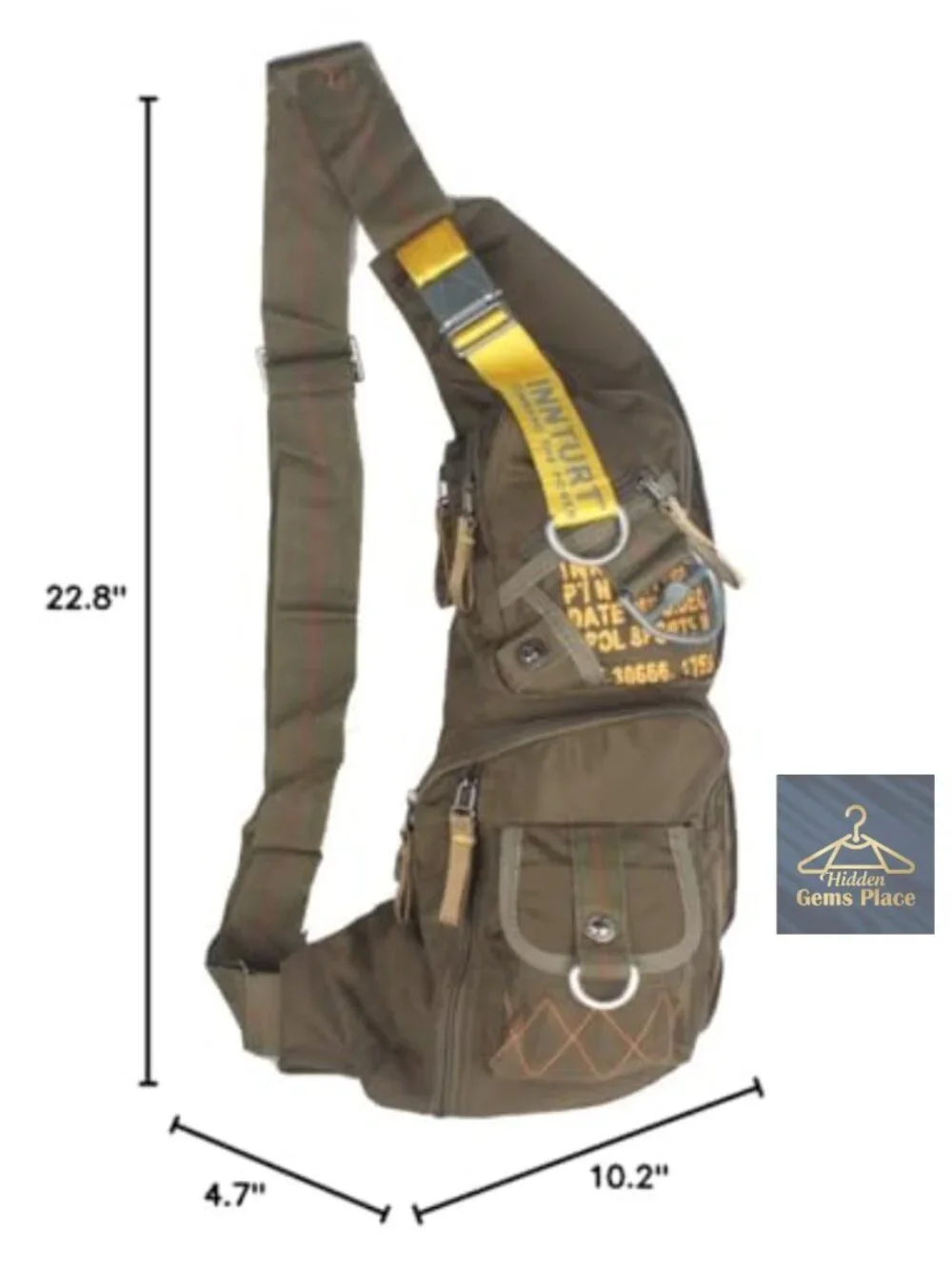 Nylon Sling Chest Bag Daypack Bicycle Travel Gym Backpack Lightweight Waterproof